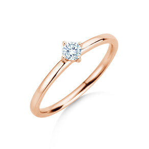 Engagement ring Compass in 14K rosé gold with diamond 0.15ct G/SI