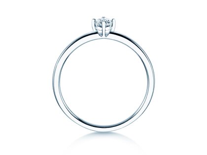 Engagement ring Compass in 14K white gold with diamond 0.15ct G/SI