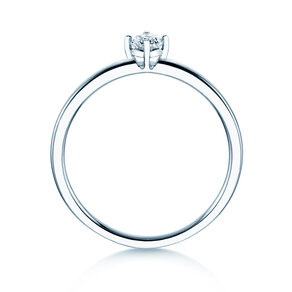 Engagement ring Compass in 14K white gold with diamond 0.15ct G/SI