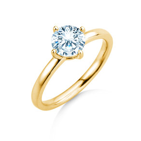 Engagement ring Compass in 14K yellow gold with diamond 0.25ct H/SI