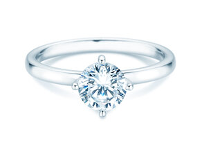 Engagement ring Compass in 14K white gold with diamond 0.25ct G/SI