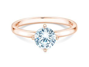 Engagement ring Compass in 18K rosé gold with diamond 0.60ct G/SI