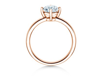 Engagement ring Compass in 18K rosé gold with diamond 0.60ct G/SI