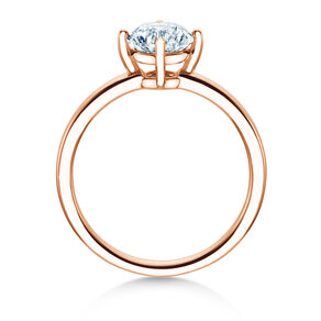 Engagement ring Compass in 18K rosé gold with diamond 0.60ct G/SI