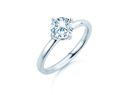 Engagement ring Compass in 14K white gold with diamond 0.25ct G/SI