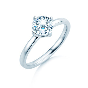Engagement ring Compass in 14K white gold with diamond 0.25ct G/SI