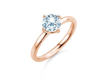 Engagement ring Compass in 18K rosé gold with diamond 0.60ct G/SI