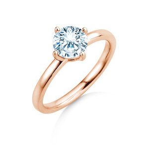 Engagement ring Compass in 18K rosé gold with diamond 0.60ct G/SI