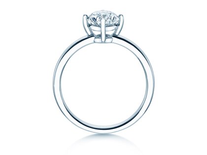 Engagement ring Compass in 14K white gold with diamond 0.25ct G/SI