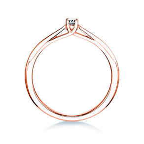 Engagement ring Delight in 9K rosé gold with diamond 0.05ct G/SI