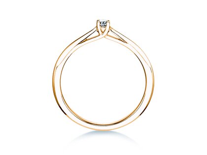 Engagement ring Delight in 18K yellow gold with diamond 0.05ct H/SI