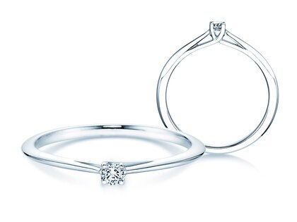 Engagement ring Delight in 9K white gold with diamond 0.05ct G/SI