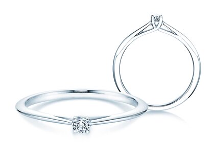 Engagement ring Delight in 14K white gold with diamond 0.05ct H/SI