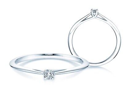 Engagement ring Delight in platinum 950/- with diamond 0.05ct G/SI
