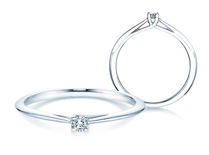Engagement ring Delight in silver 925/- with diamond 0.07ct G/SI