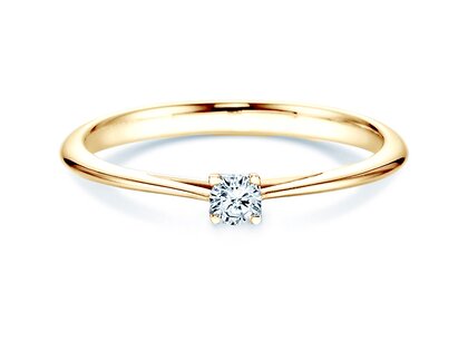 Engagement ring Delight in 18K yellow gold with diamond 0.10ct H/SI