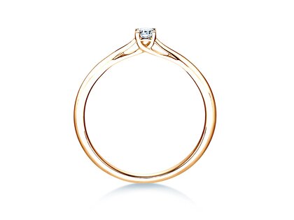Engagement ring Delight in 18K yellow gold with diamond 0.10ct H/SI