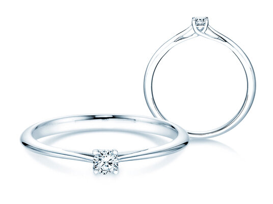 Engagement ring Delight in 18K white gold with diamond 0.10ct H/SI