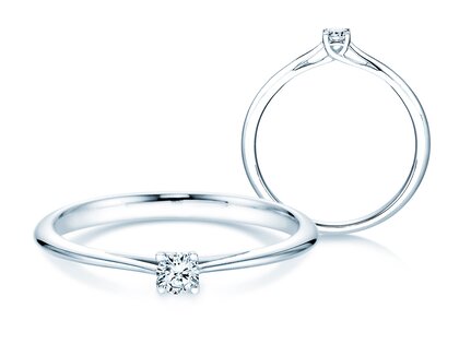 Engagement ring Delight in 18K white gold with diamond 0.10ct H/SI