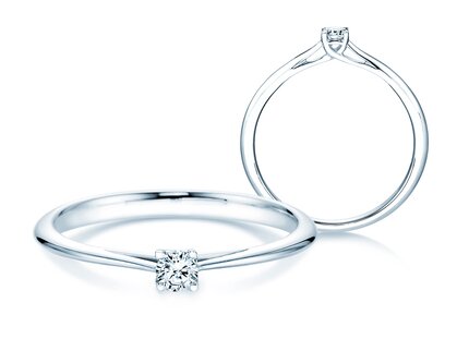 Engagement ring Delight in 14K white gold with diamond 0.10ct G/SI