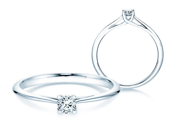 Engagement ring Delight in silver 925/- with lab-grown diamond 0.15ct E/VS