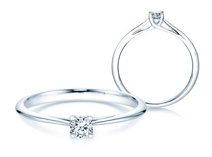 Engagement ring Delight in platinum 950/- with diamond 0.15ct G/SI