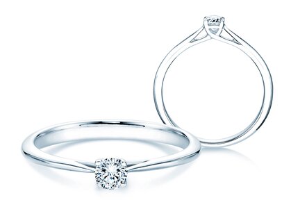 Engagement ring Delight in platinum 950/- with diamond 0.20ct G/IF