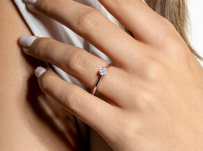 Engagement ring Delight in 9K white gold with diamond 0.25ct H/SI
