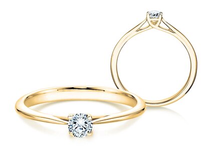 Engagement ring Delight in 18K yellow gold with diamond 0.20ct G/SI