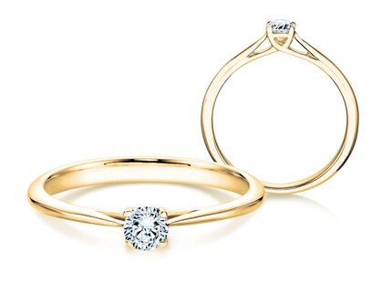 Engagement ring Delight in 18K yellow gold with diamond 0.10ct G/SI