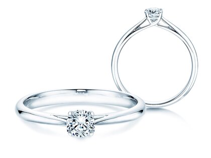 Engagement ring Delight in 14K white gold with diamond 0.30ct H/SI