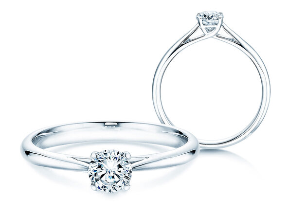 Engagement ring Delight in 14K white gold with diamond 0.40ct H/SI