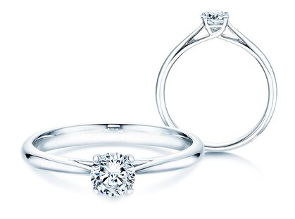 Engagement ring Delight in platinum 950/- with diamond 0.40ct G/SI