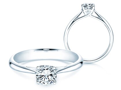 Engagement ring Delight in 14K white gold with diamond 0.75ct G/IF