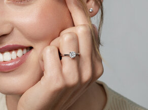 Engagement ring Delight in 18K rosé gold with diamond 1.00ct H/SI