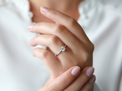 Engagement ring Delight in 14K white gold with diamond 0.75ct G/IF