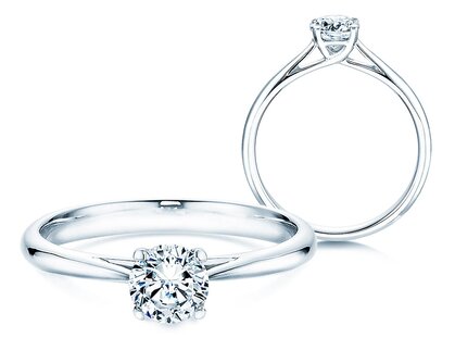 Engagement ring Delight in platinum 950/- with diamond 0.50ct G/SI