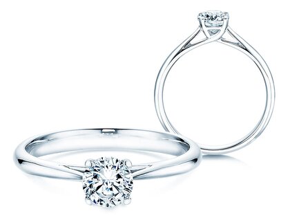 Engagement ring Delight in 9K white gold with lab-grown diamond 0.50ct E/VS