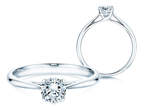 Engagement ring Delight in 9K white gold with lab-grown diamond 0.50ct E/VS