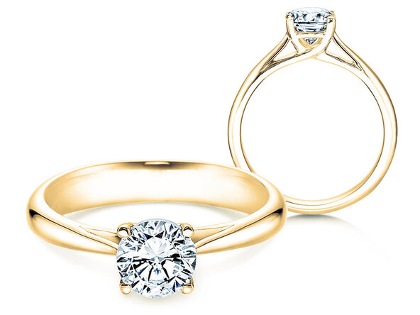Engagement ring Delight in 14K yellow gold with diamond 1.00ct H/SI