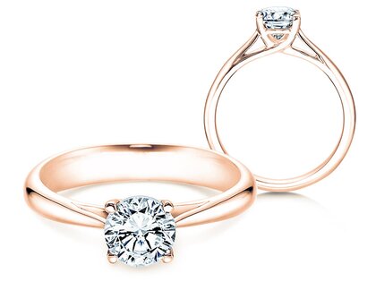 Engagement ring Delight in 18K rosé gold with diamond 1.00ct H/SI