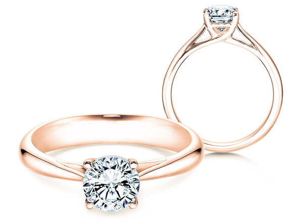 Engagement ring Delight in 18K rosé gold with diamond 1.00ct H/SI