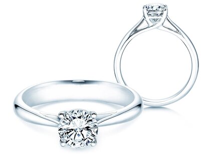 Engagement ring Delight in platinum 950/- with lab-grown diamond 1.00ct E/VS