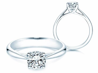 Engagement ring Delight in platinum 950/- with diamond 1.00ct H/SI
