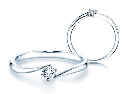 Engagement ring Devotion in 14K white gold with diamond 0.20ct G/SI