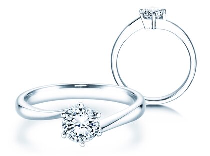 Engagement ring Devotion in 14K white gold with lab-grown diamond 0.75ct D/IF
