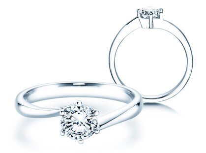 Engagement ring Devotion in platinum 950/- with diamond 0.75ct G/SI