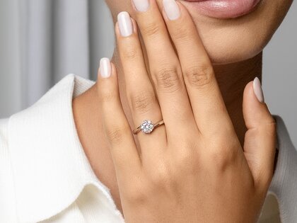 Engagement ring Devotion in 18K white gold with diamond 1.00ct H/SI