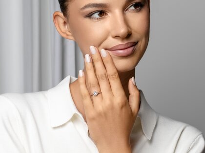 Engagement ring Devotion in 18K white gold with diamond 1.00ct H/SI