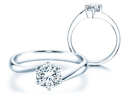 Engagement ring Devotion in 18K white gold with diamond 1.00ct H/SI
